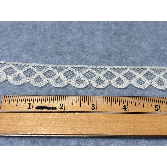 Vintage Beige Lace Trim 2 yards + 24" Scalloped Edge Sewing Crafting Embellishme - Picture 2 of 5